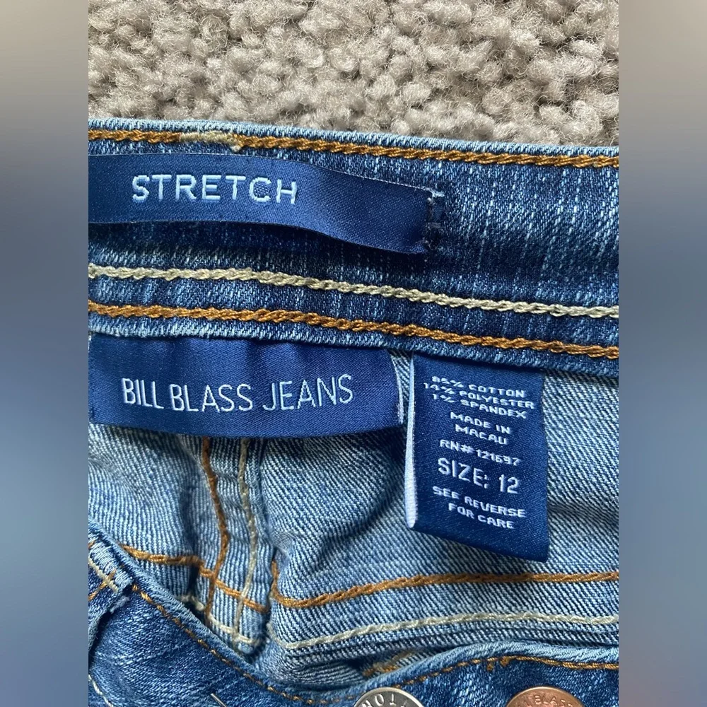 Bill Blass | vintage straight leg jeans stretch women’s size 12 denim dad jeans - Picture 12 of 14